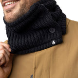Unisex-Halswärmer mit Knopfleiste – Schwarz