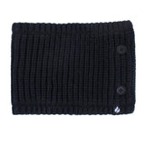 Unisex-Halswärmer mit Knopfleiste – Schwarz