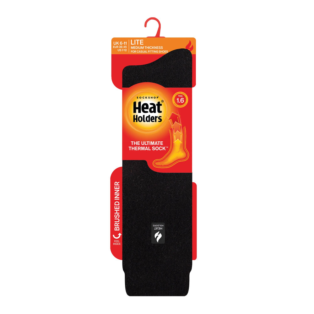 Herren Lite Kingfisher Lange Thermosocken – Schwarz