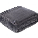 Luxuriöse Fleece-Thermodecke/Überwurf – Antiksilber