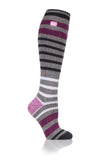Damen HEAT HOLDERS Stripe Long LITE Socken Houghton