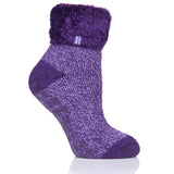 Originale Kinder-Lounge-Socken mit Turnover-Feder-Oberteil – Lila