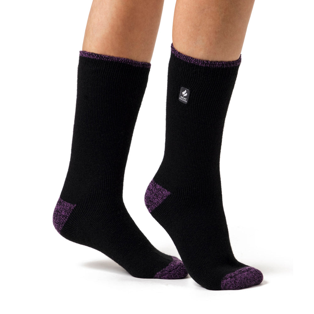 Damen Lite Teneriffa Fersen- und Zehensocken – Schwarz und Lila