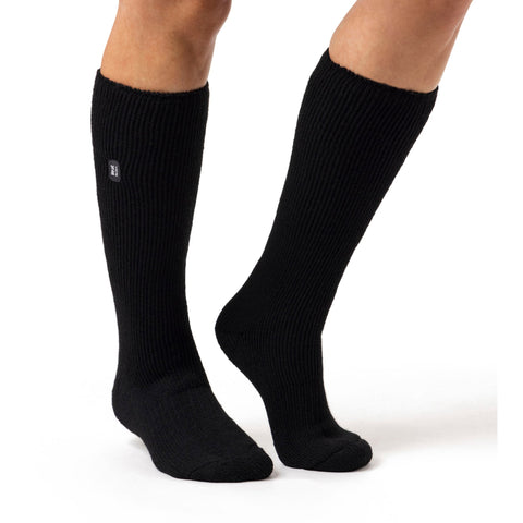 Damen Original lange Beinsocken – Schwarz