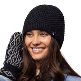 Damen Nora Strickmütze - Schwarz