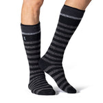 Herren Original Extra lange Ski- und Schneesportsocken – Schwarz gestreift