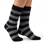 Damen Original Tuscany Chunky Stripe Socken – Schwarz & Weiß