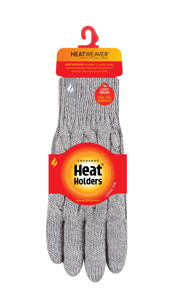 Ladies Willow Thermal Gloves - Light Grey