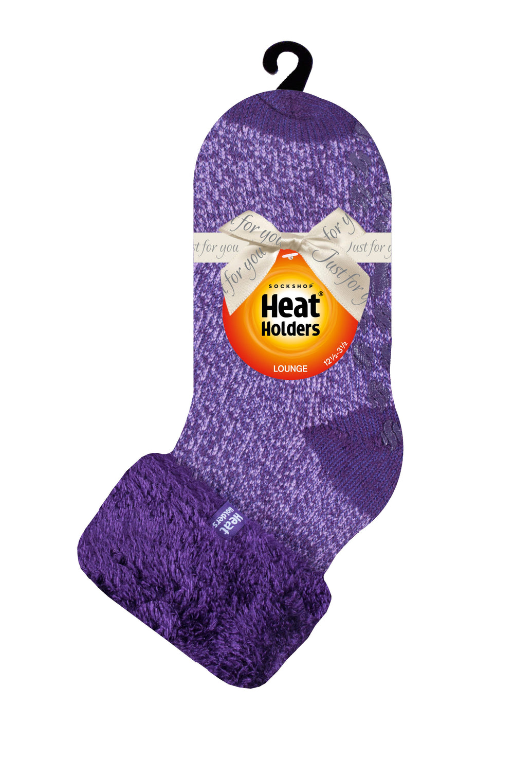 Originale Kinder-Lounge-Socken mit Turnover-Feder-Oberteil – Lila