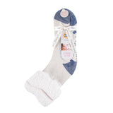 Originale Damen-Lounge-Socken mit bequemem Slouch-Oberteil – Creme und Mauve