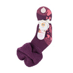 Originale Damen-Lounge-Socken mit bequemem Slouch-Oberteil – Wein