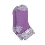 Ladies Original Sleep Socks with Turnover Rib Top - Lilac & Grey