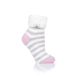 Originale Damen-Schlafsocken mit Wende-Federoberteil – Grau und Creme