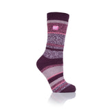 Damen Original Cosby Twist Stripe Socken – Wein und Pink