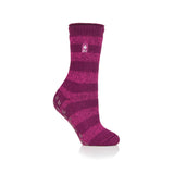 Original Seville Stripe Slipper-Socken für Damen – Deep Fuchsia & Berry