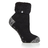Damen Original Queenstown Lounge-Socken mit Turnover-Top – Schwarz