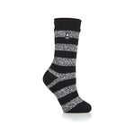 Ladies Original Tuscany Chunky Stripe Socks - Black & White