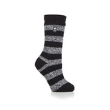 Damen Original Tuscany Chunky Stripe Socken – Schwarz & Weiß