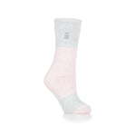 Damen-Socken mit Original-Catania-Mittelstreifen – Staubrosa und Silber