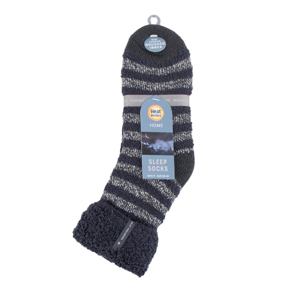 Herren Original Olwen Schlafsocken mit Feder-Umschlagoberteil – Anthrazit und Grau