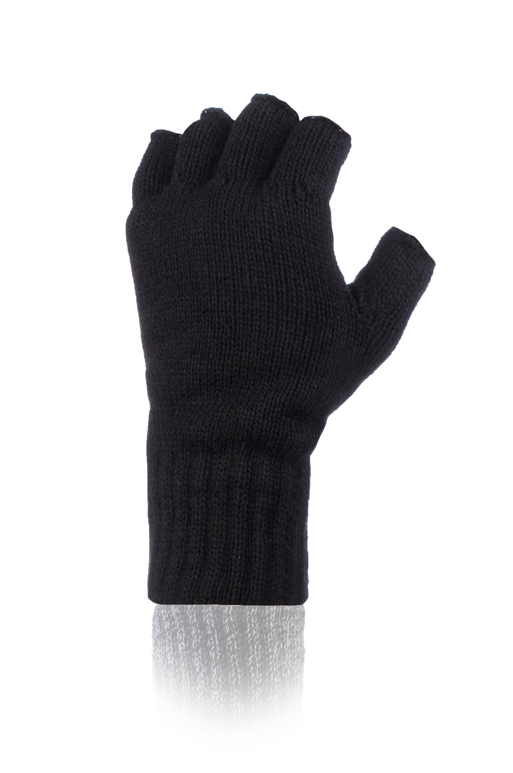Mens Fingerless Gloves - Black