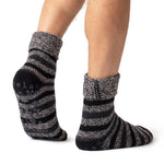 Herren Original Whitaker Lounge-Socken mit geripptem Oberteil – Schwarz gestreift