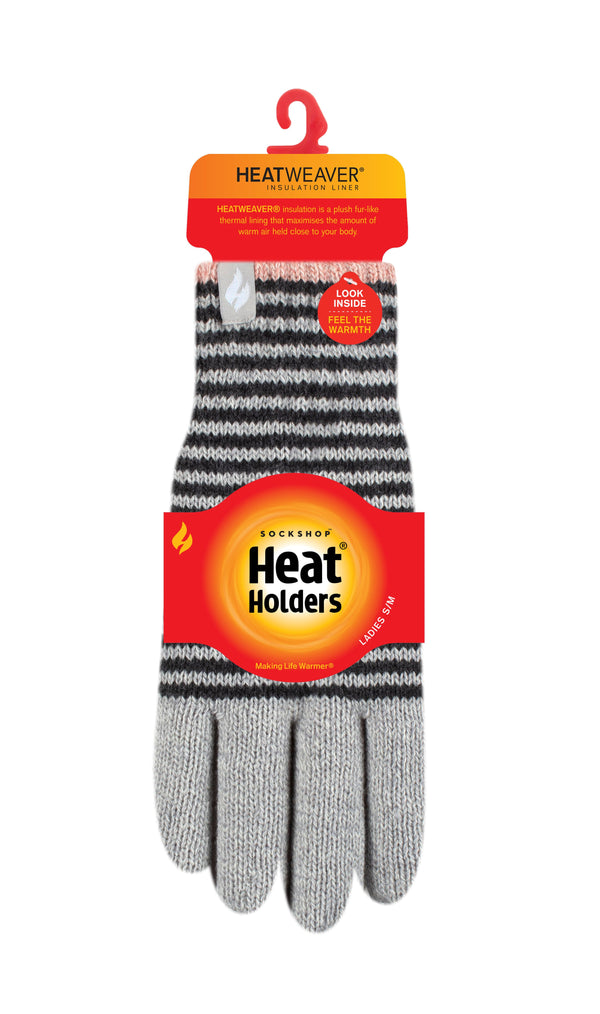Damen-Thermohandschuhe Oslo – Wolkengrau und Schwarz