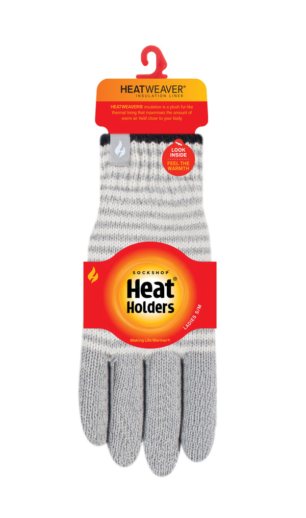 Damen-Thermohandschuhe Oslo – Wolkengrau und Creme