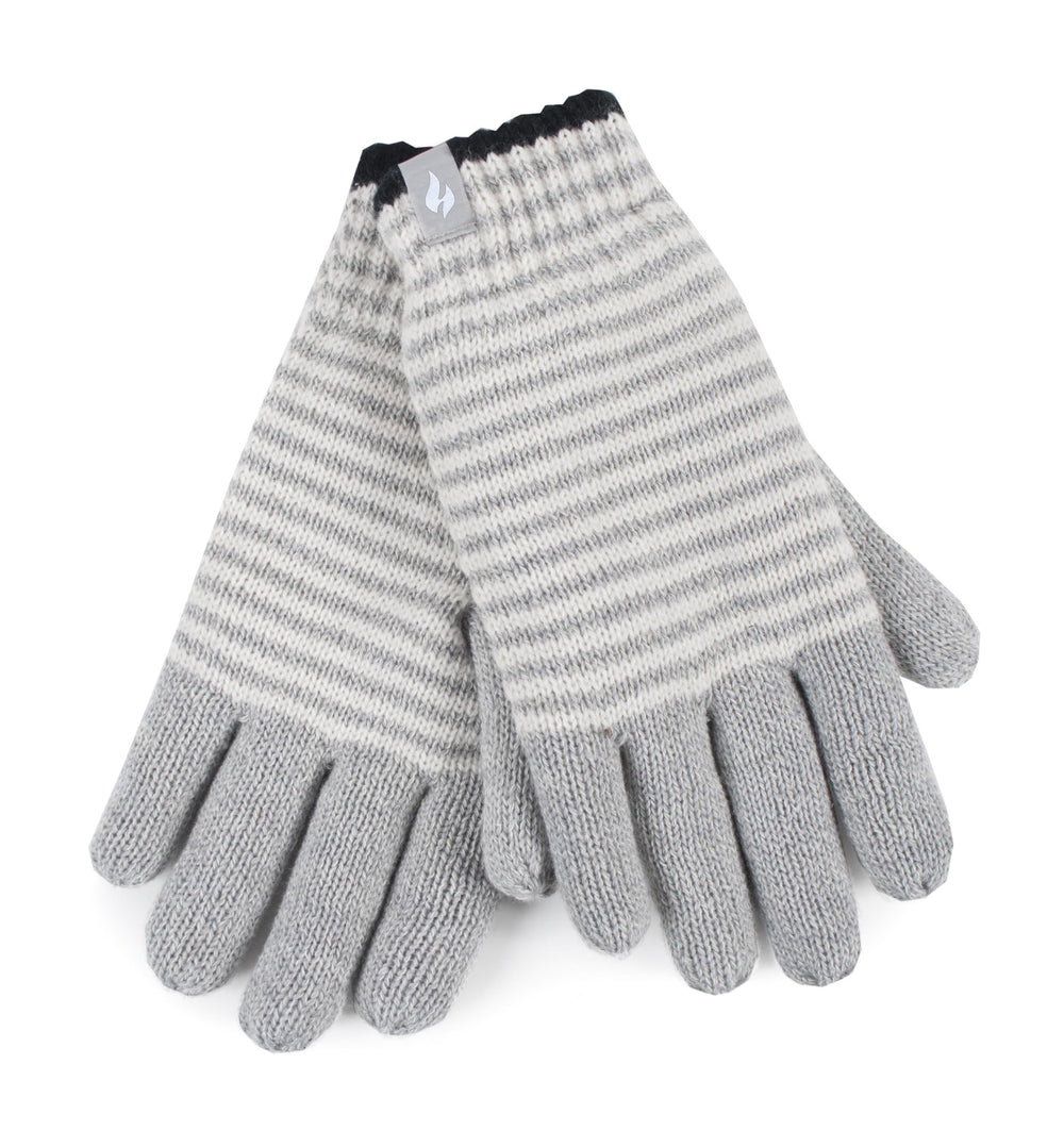 Damen-Thermohandschuhe Oslo – Wolkengrau und Creme