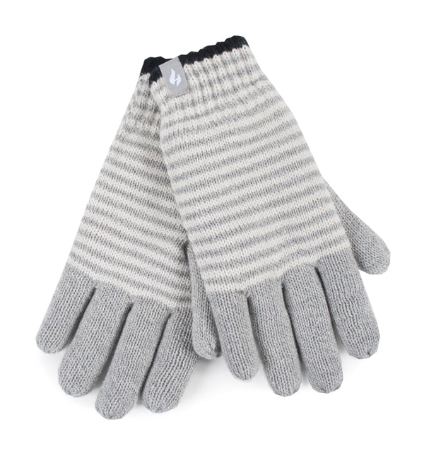 Damen-Thermohandschuhe Oslo – Wolkengrau und Creme