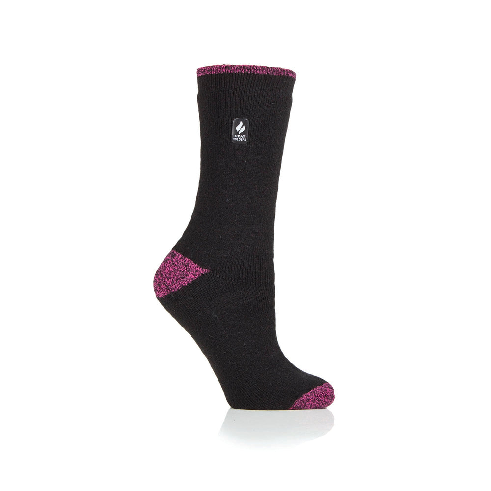 Damen Lite Teneriffa Fersen- und Zehensocken – Schwarz und Beere