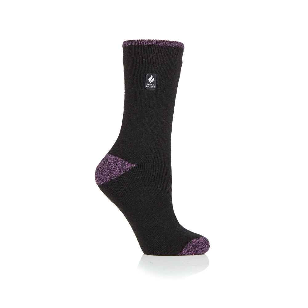 Damen Lite Teneriffa Fersen- und Zehensocken – Schwarz und Lila