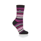 Damen Lite Antalya Multi Stripe Socken – Schwarz