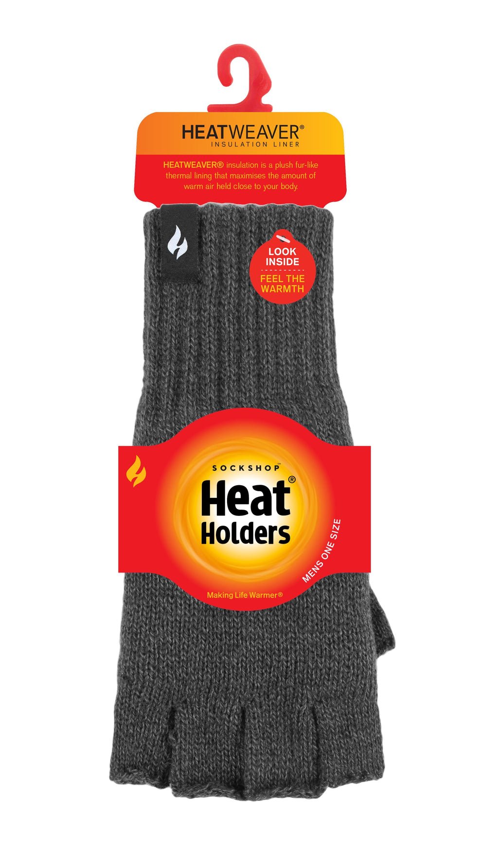 erwärmte handschuhe Fingerlose Herrenhandschuhe – Anthrazit – Heat Holders EU