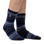 Mens Lite Krakow Multi Stripe Socks - Navy