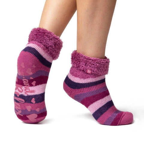 Original Queenswood Lounge-Socken für Damen mit Turnover-Feder-Oberteil