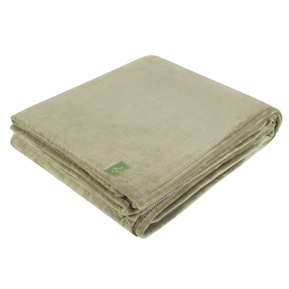 Luxuriöse Fleece-Thermodecke/Überwurf, 180 cm x 200 cm – Salbei