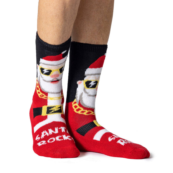 Mens Lite Weihnachtssocken – Cooler Weihnachtsmann