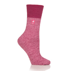 Ladies Gentle Grip Thermal Socks - Muted Pink