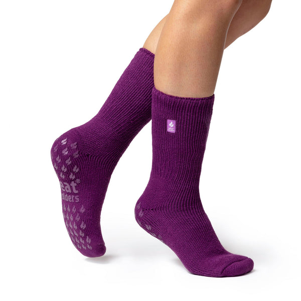 Damen Original Thermo-Slipper-Socken – Violett