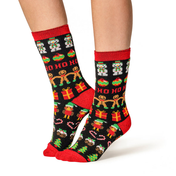 Ladies Lite Weihnachtssocken – Lebkuchen und Kugeln