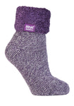 Ladies Original Roedean Lounge Socks with Turnover Feather Top