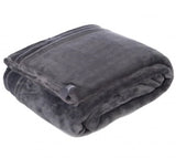 Luxuriöse Fleece-Thermodecke/Überwurf – Antiksilber