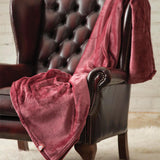 Luxury Fleece Thermal Blanket/Throw - Cherry