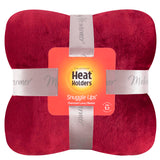 Luxuriöse Fleece-Thermodecke/Überwurf – Cranberry