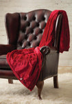 Luxury Fleece Thermal Blanket/Throw - Cranberry