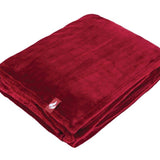 Luxuriöse Fleece-Thermodecke/Überwurf – Cranberry