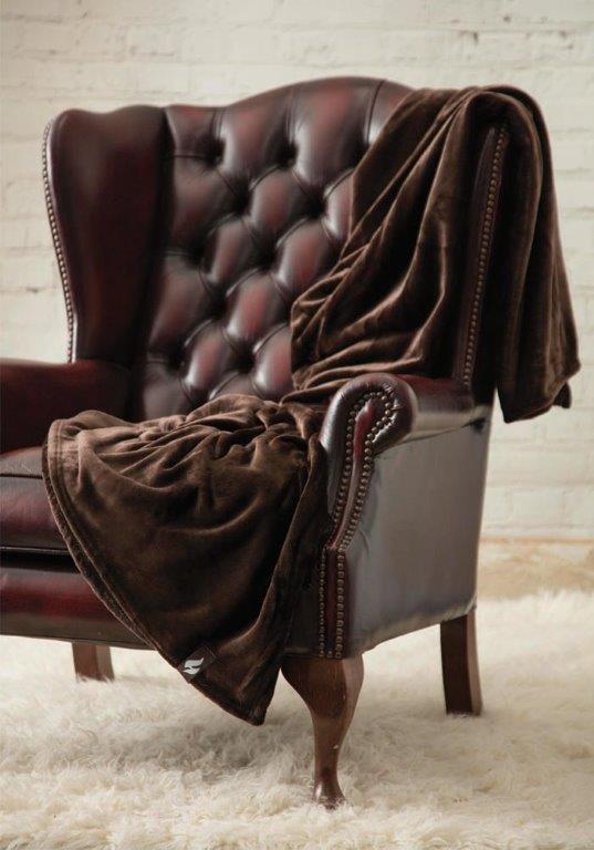 Luxuriöse Fleece-Thermodecke/Überwurf – Hot Chocolate