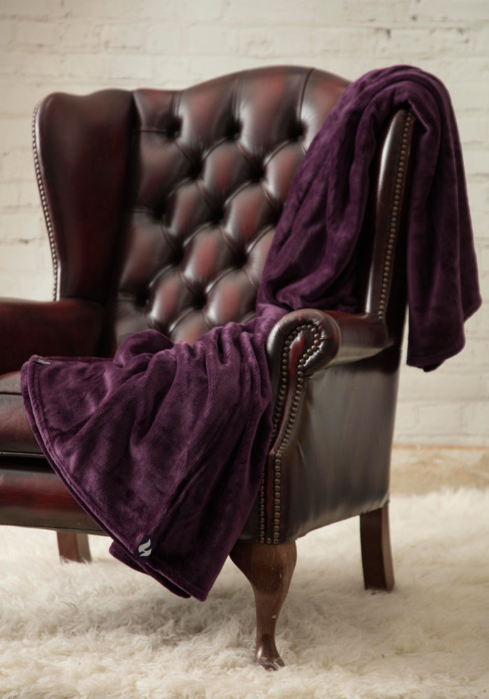 Luxuriöse Fleece-Thermodecke/Überwurf – Glühwein