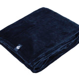 Luxuriöse Fleece-Thermodecke/Überwurf – Marineblau